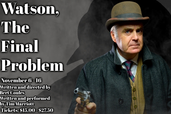 Poster with Watson holding a pistol
